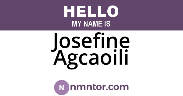 Josefine Agcaoili