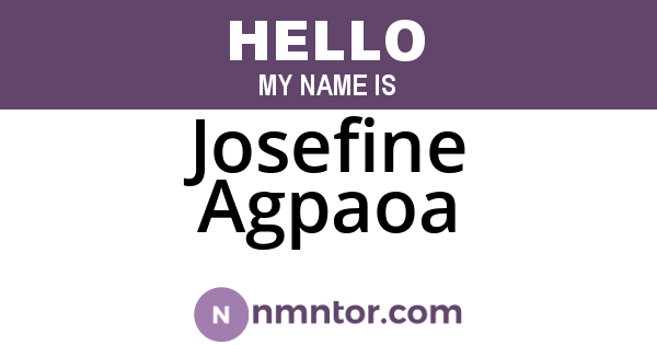 Josefine Agpaoa