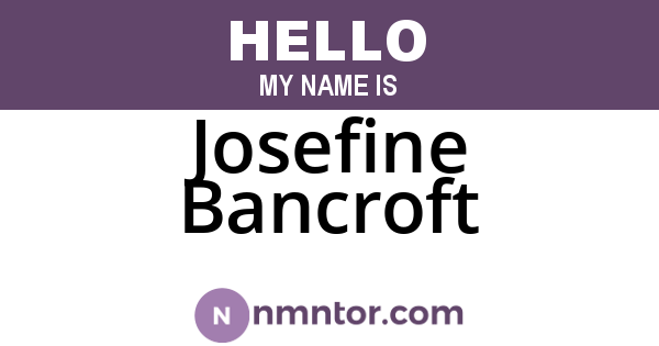 Josefine Bancroft