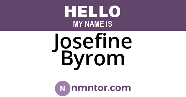 Josefine Byrom