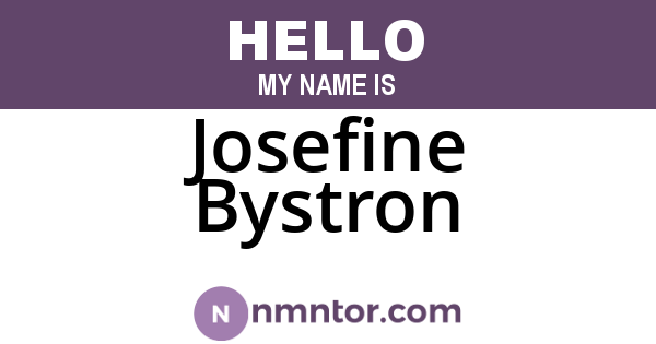 Josefine Bystron