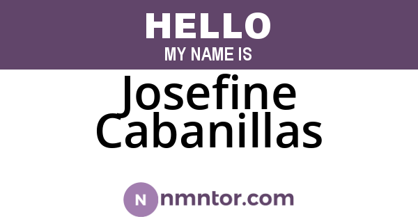 Josefine Cabanillas