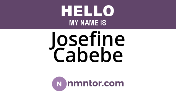 Josefine Cabebe