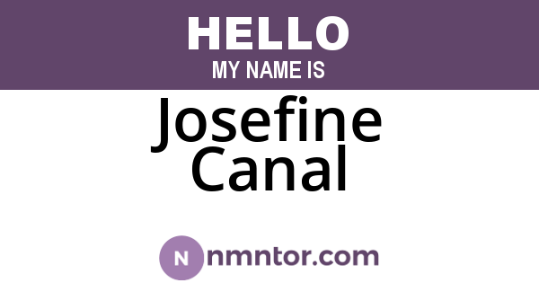 Josefine Canal