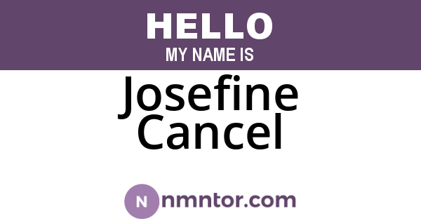 Josefine Cancel