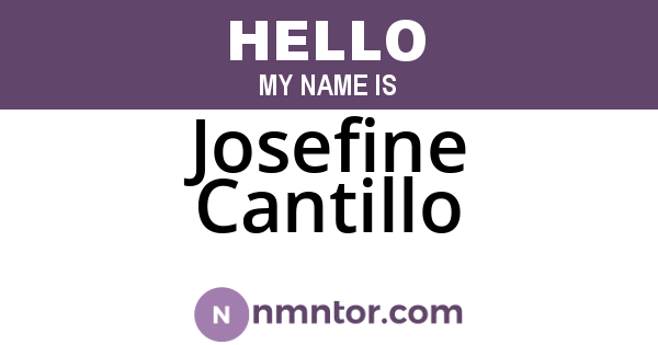 Josefine Cantillo