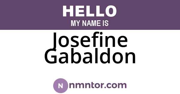 Josefine Gabaldon