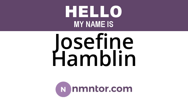 Josefine Hamblin