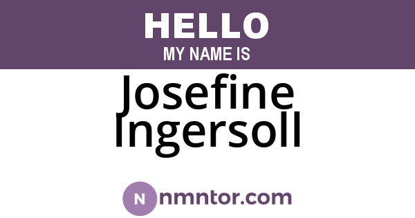 Josefine Ingersoll