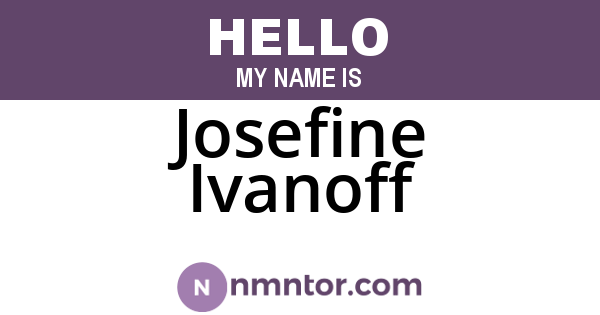 Josefine Ivanoff