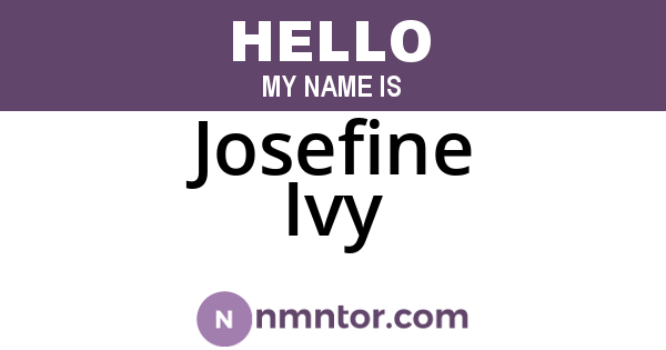 Josefine Ivy
