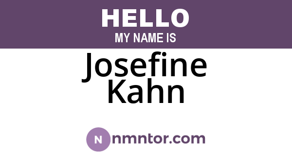 Josefine Kahn