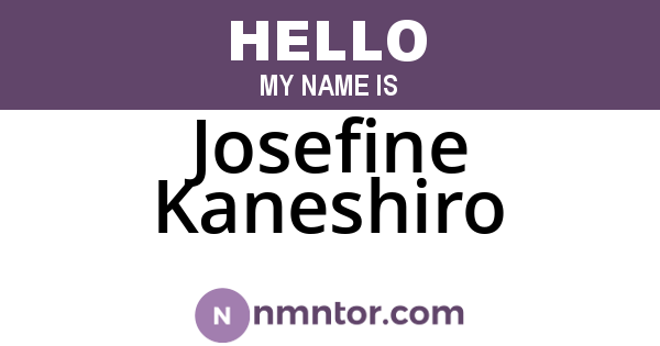Josefine Kaneshiro