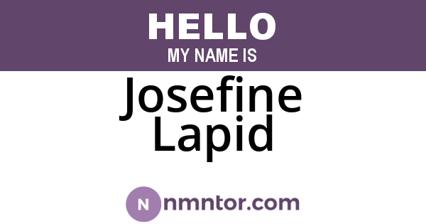 Josefine Lapid