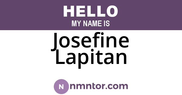 Josefine Lapitan