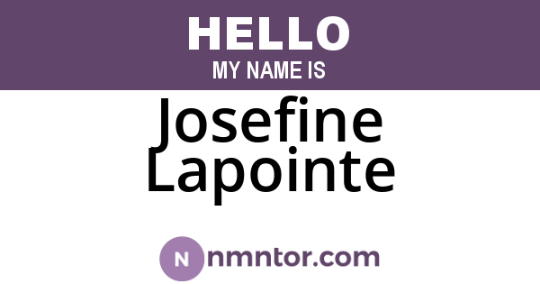Josefine Lapointe