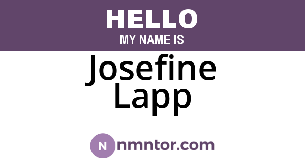 Josefine Lapp
