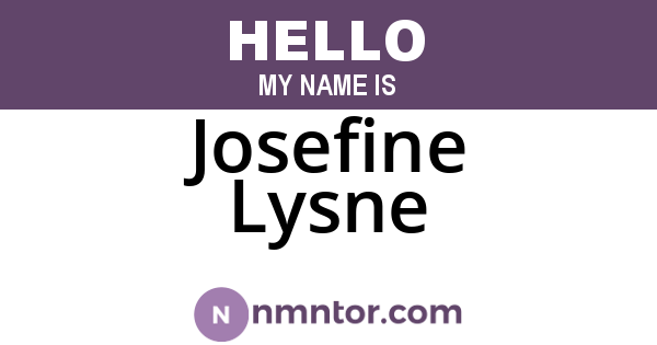 Josefine Lysne