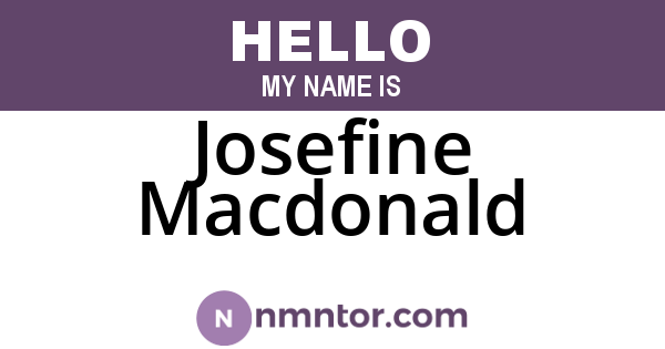 Josefine Macdonald