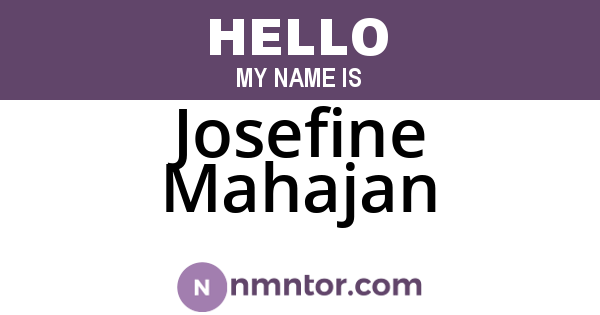 Josefine Mahajan