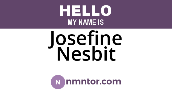 Josefine Nesbit