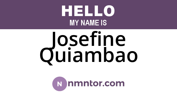 Josefine Quiambao