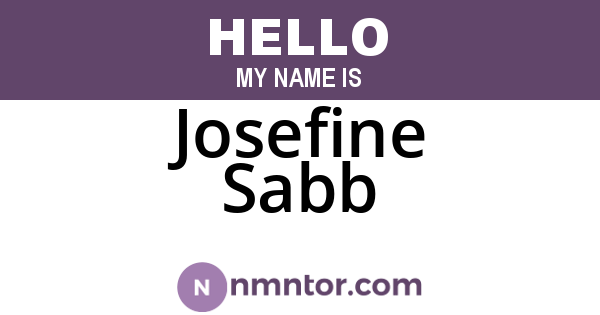Josefine Sabb