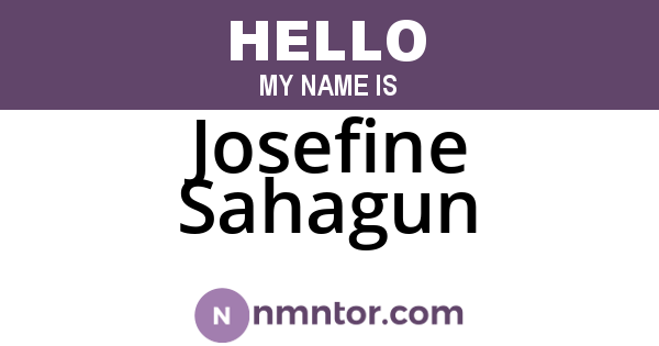 Josefine Sahagun
