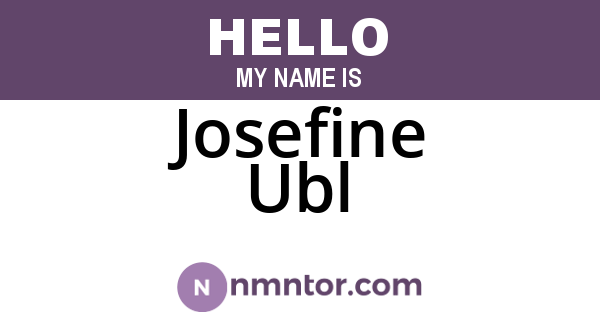 Josefine Ubl