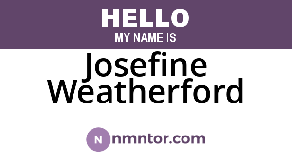 Josefine Weatherford