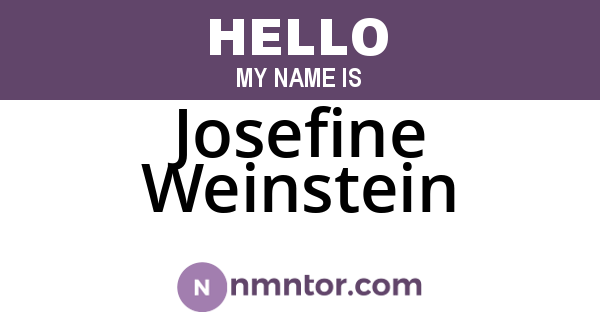 Josefine Weinstein