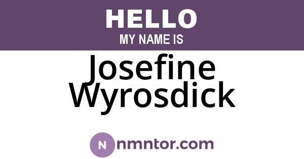 Josefine Wyrosdick