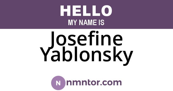 Josefine Yablonsky