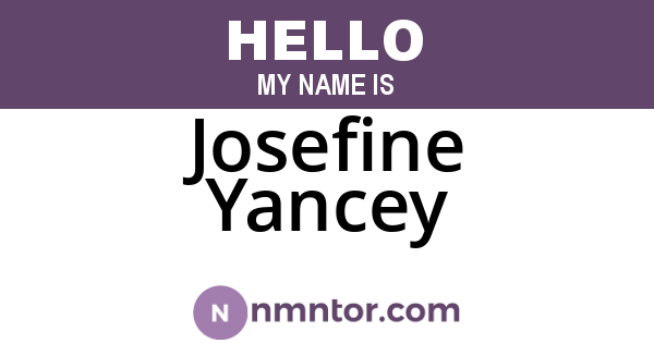 Josefine Yancey