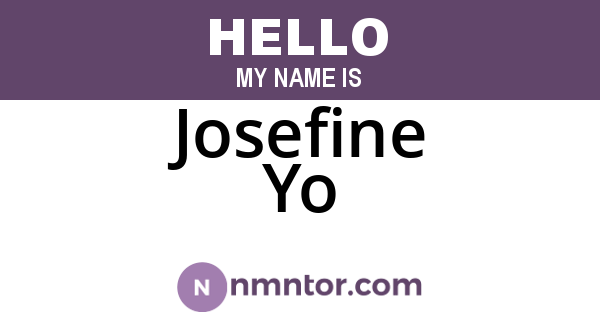 Josefine Yo