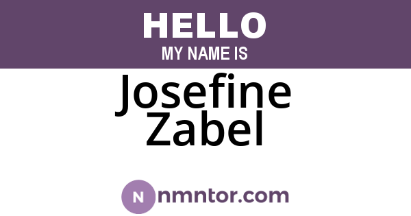 Josefine Zabel