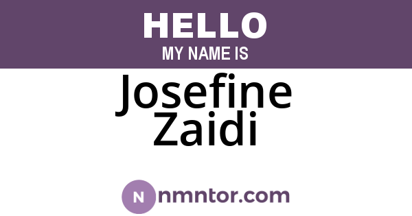 Josefine Zaidi