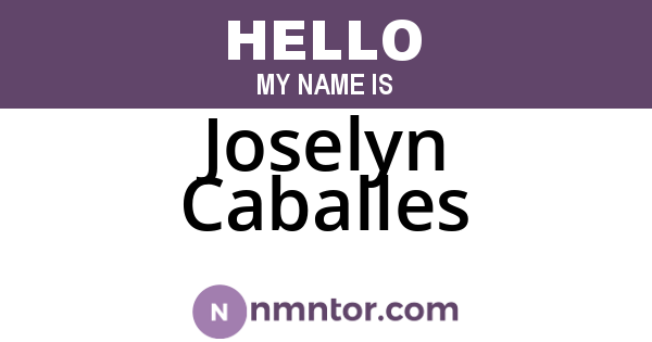 Joselyn Caballes