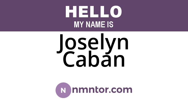 Joselyn Caban