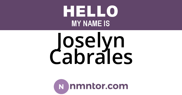 Joselyn Cabrales