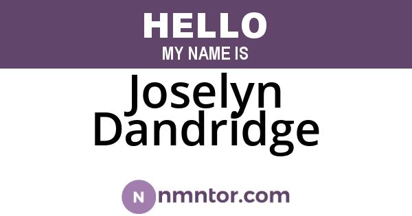 Joselyn Dandridge
