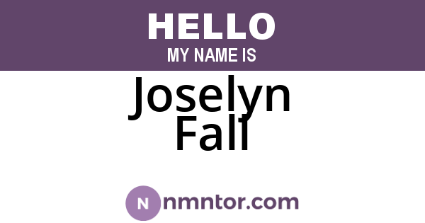 Joselyn Fall
