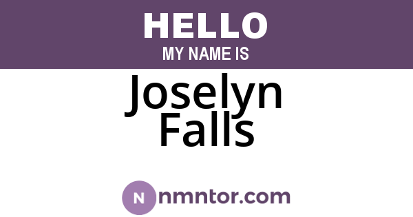 Joselyn Falls