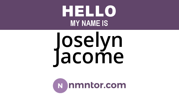 Joselyn Jacome