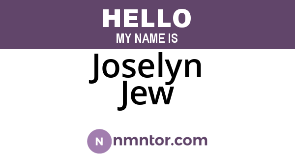 Joselyn Jew