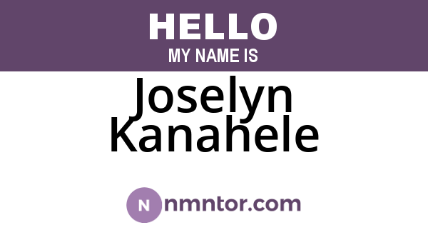 Joselyn Kanahele