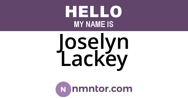 Joselyn Lackey