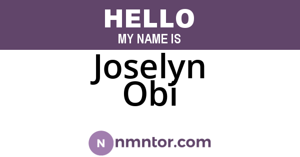 Joselyn Obi