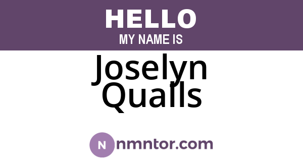 Joselyn Qualls