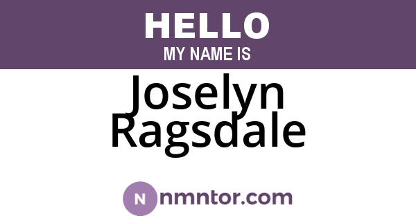 Joselyn Ragsdale